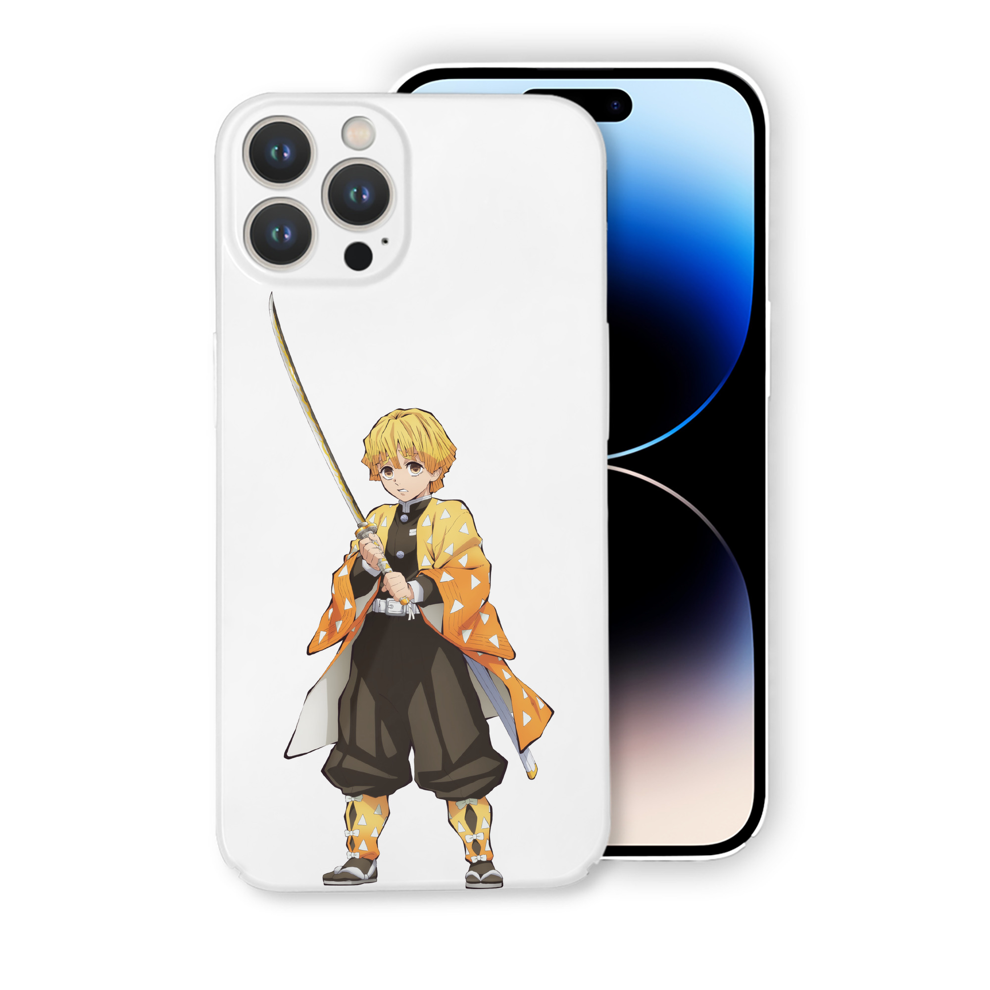 （画像用） 鬼滅の刃（きめつのやいば）我妻 善逸／あがつま ぜんいつ Agatsuma Zenitsu 【iPhone 14シリーズ対応】ハードケース